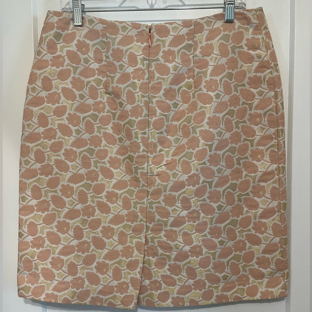 ‼️LAST CALL‼️ Merona pink and gold floral pencil skirt - Picture 4 of 11